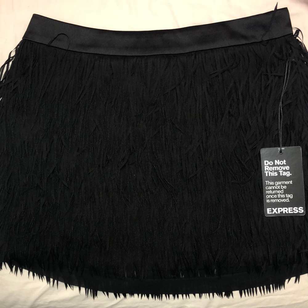 Express Fringe Mini Skirt- NWT